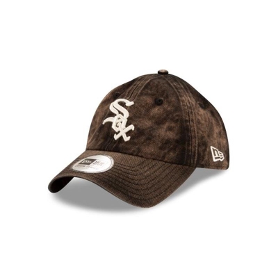 Black Chicago White Sox Hat - New Era MLB Hand Brush Wash Casual Classic Adjustable Caps USA3197428